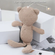 1pc Kids Knitted Teddy Bear , Teddy Bear Pendant, Plush Teddy Bear Bag Charm, Children's Clothing Accessory, Photography Prop, Clothing Accessory, Teddy Bear Plush Doll, Christmas Gift, Christmas Tree Decoration, New Year Blessing, Newborn Party Decor, Baby Shower Decor