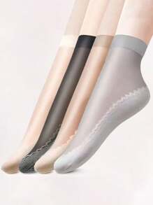 1/4/10/20 Pairs Mixed Women Non-Slip Anti-Snag Ankle Socks, Soft & Comfortable Retro Hosiery, Multiple Packs Available