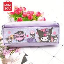 1pc Cute Large Capacity Dual Compartment Zipper Pencil Case Pouch, PU Material For School, Travel And Cosmetic Storage - Multicolor - View 11