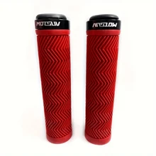 Bicycle Handlebar Lock & Shock Absorb Anti-Slip Soft Rubber Grips For Riding Skateboard Fixed Gear & Mountain Bike Accessories