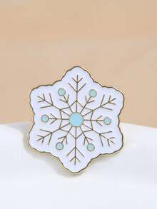 1 件卡通创意领夹，适用于背包和衣服，圣诞节/圣诞雪花设计，独特的女士领针/胸针 - 彩色 - 查看 6