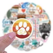 60Pcs Funny Veterinary Stickers And Laptop Decals, Vet Stickers, Veterinarian Stickers, Funny Veterinary Gifts, Gifts For Veterinarian, Gift For Veterinarian Office, Vet Gifts, Veterinarian Gifts - Multicolor - View 2