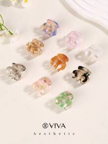 3/6 件装 小龙骨 女士优雅休闲可爱发爪发夹 女士发饰 - 彩色 - 查看 6