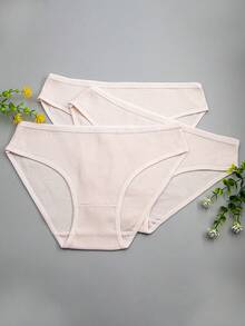 5 chiếc quần lót liền mạch thoáng khí thoải mái hình củ sen màu hồng cho nữ - Bụi hồng - Xem 3