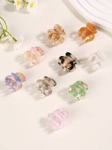 3/6 件装 小龙骨 女士优雅休闲可爱发爪发夹 女士发饰 - 彩色 - 查看 2