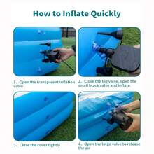 Large Inflatable Swimming Pool Adult Swimming Pool 3 Ring PVC Material Thicker And Higher, Each Layer Independent Inflatable, Suitable For Indoor And Outdoor Camping Parties