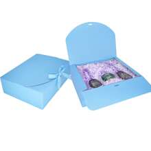 Gift Boxes With Lids, Kraft Paper Gift Box, Bridesmaid Proposal Box For Wedding, Packaging, Present, Birthday, Cupcake - 藍色10.6x7.8x3.1寸 - 查看 3