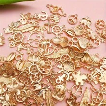 20/30/50 قطعة من الإكسسوارات المعدنية المطلية بالذهب لتصنيع المجوهرات DIY للسوار والعقد