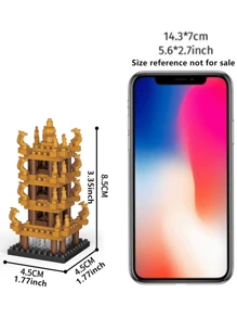 1 pieza Kits de modelo de edificios de arquitectura famosos - Coliseo, Torre Eiffel, Casa Blanca, Torre Elizabeth, Estatua de la Libertad, Torre Inclinada de Pisa, regalo educativo creativo rompecabezas 3D