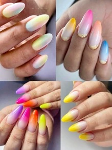 10 Colors Gradient Powder Solid Magic Mirror Glitter Y2K Nail Art Pat Powder Set Chrome Pigment Professional Salon Rubbing Ombre Dust,Neon Color Solid Gradient Powder Rainbow High Saturation Blush Effect Chrome Nail Powder DIY Rubbing Ombre Manicure Dust Matching Eyeshadow Brush