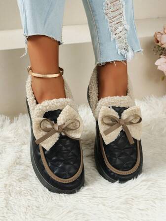 Botas de nieve acolchadas y gruesas, modelo 2024, calzado térmico para exteriores, zapatos casuales para caminar, pantuflas para interiores