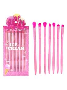 Rubyface Set Brocha Maquillaje Para Ojos De 7 Piezas - Rosa - Ver 1