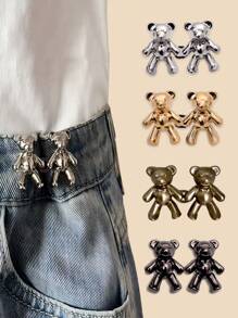 4 juegos de hebilla de botón con forma de estrella de cinturón desmontable, clip de cintura ajustable para pantalones, faldas y jeans para la calle - Multicolor - Ver 16