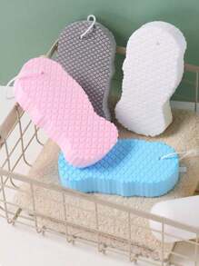 1 pieza Esponja exfoliante para baño, esponja de ducha suave y cómoda para una limpieza delicada de la piel, bolsa, organizador, almacenamiento, pinzas de pelo