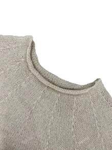 Women's Solid Color Batwing Sleeve Round Neck Knit Sweater