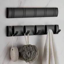 1pc Heavy Duty Folding Wall Hook Organizer - Durable & Space-Saving - Multipurpose Coat, Towel, Key & Cloth Holder - Easy Mount For Bathroom, Back Door & Closet Use,1pc Over The Door Hanger With Hook - 多色 - 查看 1