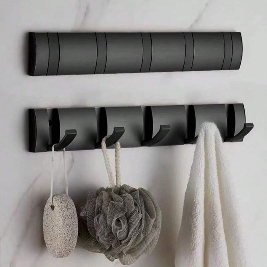 1pc Heavy Duty Folding Wall Hook Organizer - Durable & Space-Saving - Multipurpose Coat, Towel, Key & Cloth Holder - Easy Mount For Bathroom, Back Door & Closet Use,1pc Over The Door Hanger With Hook - 多色 - 查看 1