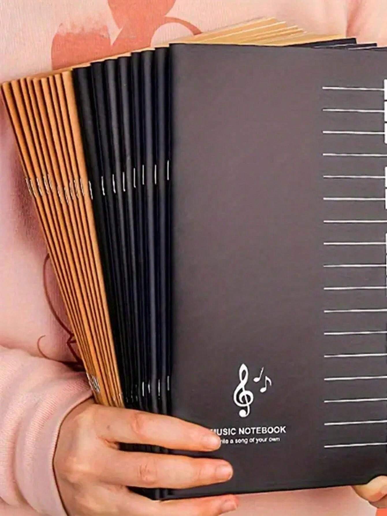 16Page Music Staff Notebook, Musical Score Workbook With Music Theory