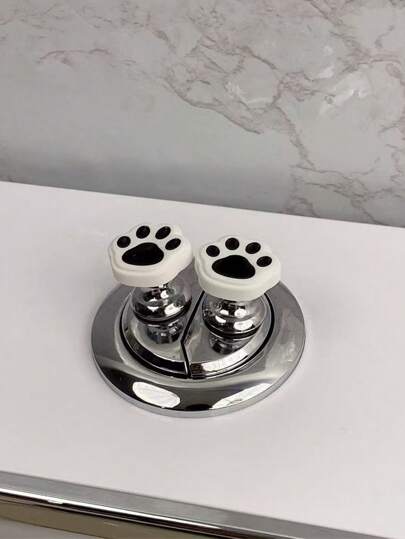 Classic Style Cat Paw Toilet Flush Button Presser - 2 Packs, Universal Bathroom Flush Switch Assistant, Durable Material For Long Nail Manicure Users