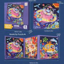 拼图书，儿童磁性拼图，儿童拼图玩具，蒙特梭利学龄前学习男孩和女孩拼图玩具 - 磁性拼圖書 - 查看 6