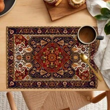 4 cái/bộ Tấm lót bàn ăn họa tiết Thổ Nhĩ Kỳ phương Đông, Thích hợp cho bữa tiệc, cắm trại, du lịch, kỳ nghỉ, thảm trải bàn ăn trong trang trại mộc mạc, nhà bếp, phòng ăn, gia đình, trong nhà & ngoài trời - Nhiều màu - Xem 3