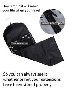 Bolsa Armazenamento de Extensão de Cabelo Muito Longa, Bolsa Armazenamento de Peruca À Prova d'Água, Para Guardar e Viajar com Cabelo Estilizado