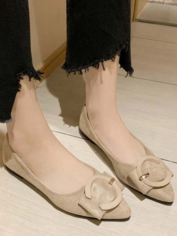 2024 Spring & Autumn New Versatile Casual Soft Comfort Flats For Women, Pointed Toe Slip-On Loafers