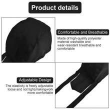 1pc Adult Chef Hat, Unisex Adjustable Chef Toque With Elastic Band, Reusable Cooking Cap, For Professional Kitchen, Coffee Shop, Restaurant, Catering - Black - Multicolor - View 6