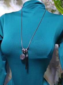 BLUSA TERMICA CUELLO ALTO BASIC TEXTURA BASICA - Agua verde azul - Ver 2
