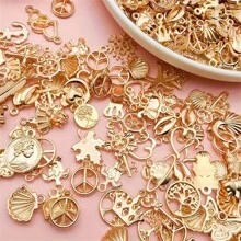 20/30/50 قطعة من الإكسسوارات المعدنية المطلية بالذهب لتصنيع المجوهرات DIY للسوار والعقد