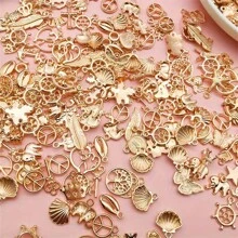 20/30/50 قطعة من الإكسسوارات المعدنية المطلية بالذهب لتصنيع المجوهرات DIY للسوار والعقد