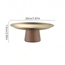 1个带木质底座的金属蛋糕架，适用于婚礼、蜡烛、珠宝展示、甜点桌等场合 - 彩色 - 查看 13