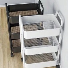 Carrito estante de metal hierro - Rosa - Ver 3