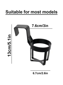 2pcs Plastic Hanging Drink Holder, Vehicle Interior Window Mount Cup Rack For Trucks, Cars - Black - View 5
