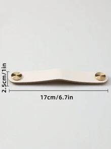 2pcs Leather Pull Handles Drawer Cabinet Cupboard Furniture Shoe Cabinet Pulls - Milky White - View 8