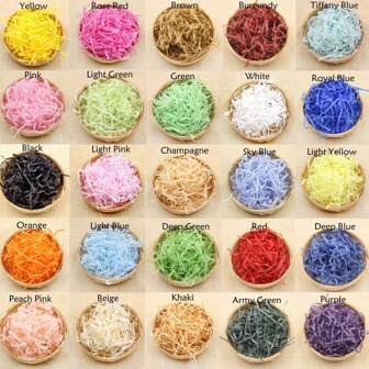 1 Pack 20g Raffia Grass Paper Shreds, 34 Color Options, Valentine Gift Box, Christmas Gifts Decor Paper Filler