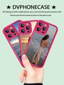 1 peça Capa de Telefone Personalizada Compatível com Apple iPhone 15, 14, 13, 12, 11 Pro Max, Proteção de Tela Completa, Material de Silicone, Design de Padrão Personalizado, Proteção da Lente, Compatível com iPhone 7 Plus, XR, XS Max