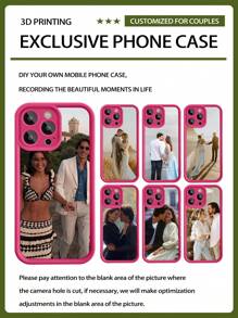 1 peça Capa de Telefone Personalizada Compatível com Apple iPhone 15, 14, 13, 12, 11 Pro Max, Proteção de Tela Completa, Material de Silicone, Design de Padrão Personalizado, Proteção da Lente, Compatível com iPhone 7 Plus, XR, XS Max