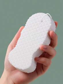 1 pieza Esponja exfoliante para baño, esponja de ducha suave y cómoda para una limpieza delicada de la piel, bolsa, organizador, almacenamiento, pinzas de pelo