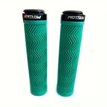 Bicycle Handlebar Lock & Shock Absorb Anti-Slip Soft Rubber Grips For Riding Skateboard Fixed Gear & Mountain Bike Accessories