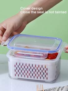 12 件（6 件盒子 + 6 件篮子）带盖双层密封食品储存容器，可重复使用且防漏的食品容器，适用于肉类、水果和蔬菜、厨房整理、厨房储藏、厨房整理器、厨房整理器、储存物品、厨房、储藏、整理器、整理器、整理器、抽屉整理器、旅行、厨房用品、厨房用具、厨房工具、厨房用品、家居装饰、圣诞礼物、家居礼物、房间装饰 - 850ml - 查看 5