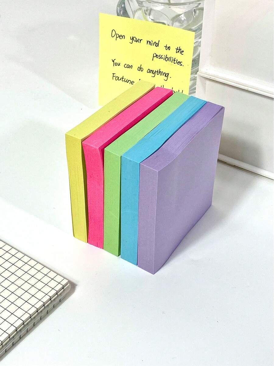 5 Pieces 500 Notes Simple Morandi Color SelfAdhesive Note Paper 500