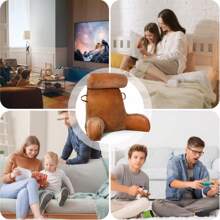 Almofada de leitura com apoio de braço e almofada de encosto com almofada removível para adultos e crianças sentarem-se confortavelmente na cama/sofá