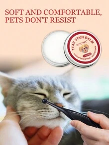 Pet Tear Stain Prevention Balm With Pro Powder Brush,Eye Care For Dogs And Cats, Natural Safe Repel Tears,Gently Cleanses Effective & Non-Irritating,1 Oz