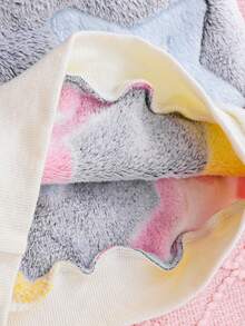 2pcs Babies' Star Pattern Fluffy Knit Sweater And Pants Set, Autumn Winter - Light Grey - View 8