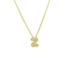 New Fashionable Multifunctional 26pcs English Letter Necklace, Women Copper Cubic Zirconia Letter Pendant