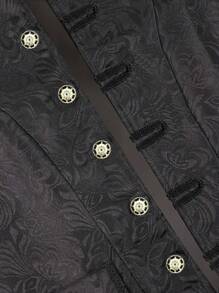 中世纪复古男士立领英式夹克长外套服装