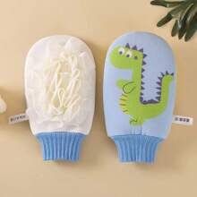 1 pièce Boule de bain de gant de bébé de bande dessinée, utilisation double face, frottage, production riche de mousse, produits de salle de bain pour bébés et enfants