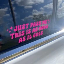 Just Pass Me 有趣的汽车贴花、可爱的汽车贴纸、可爱的汽车贴花、汽车贴花、汽车贴纸、可爱的保险杠贴纸、卡哇伊少女汽车 - 均碼 - 查看 5