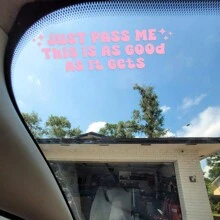 Just Pass Me 有趣的汽车贴花、可爱的汽车贴纸、可爱的汽车贴花、汽车贴花、汽车贴纸、可爱的保险杠贴纸、卡哇伊少女汽车 - 均碼 - 查看 6